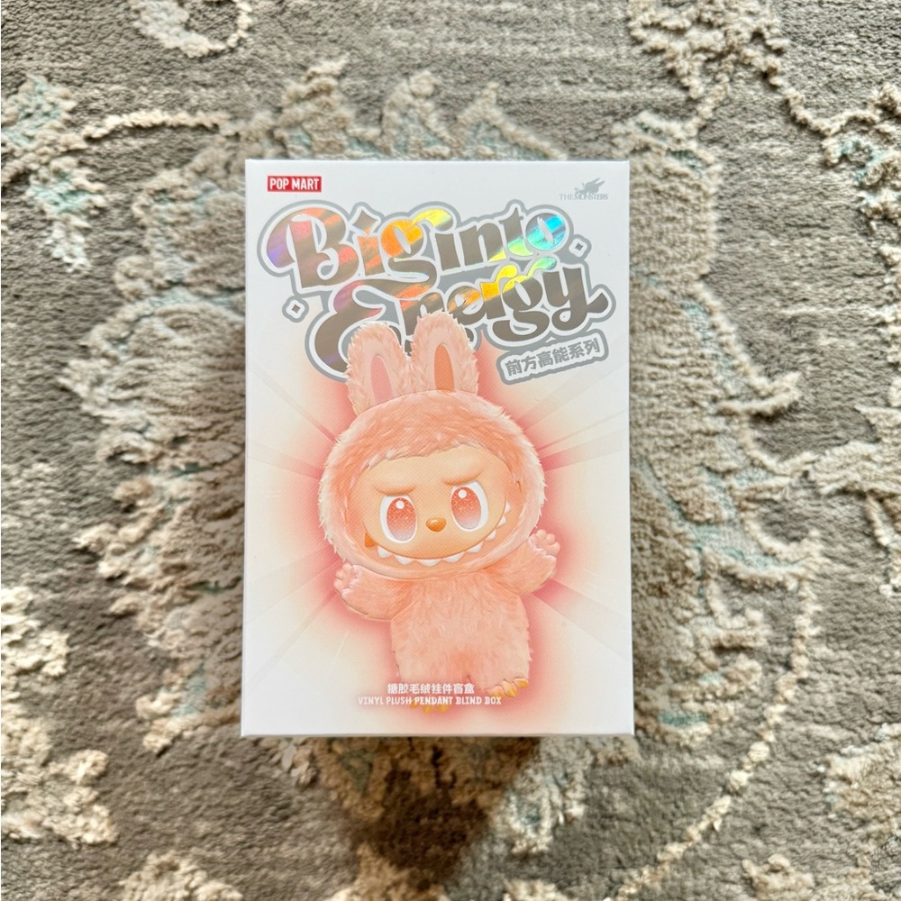 POP MART The Monsters Labubu Big Into Energy Vinyl Plush Pendant - Happiness